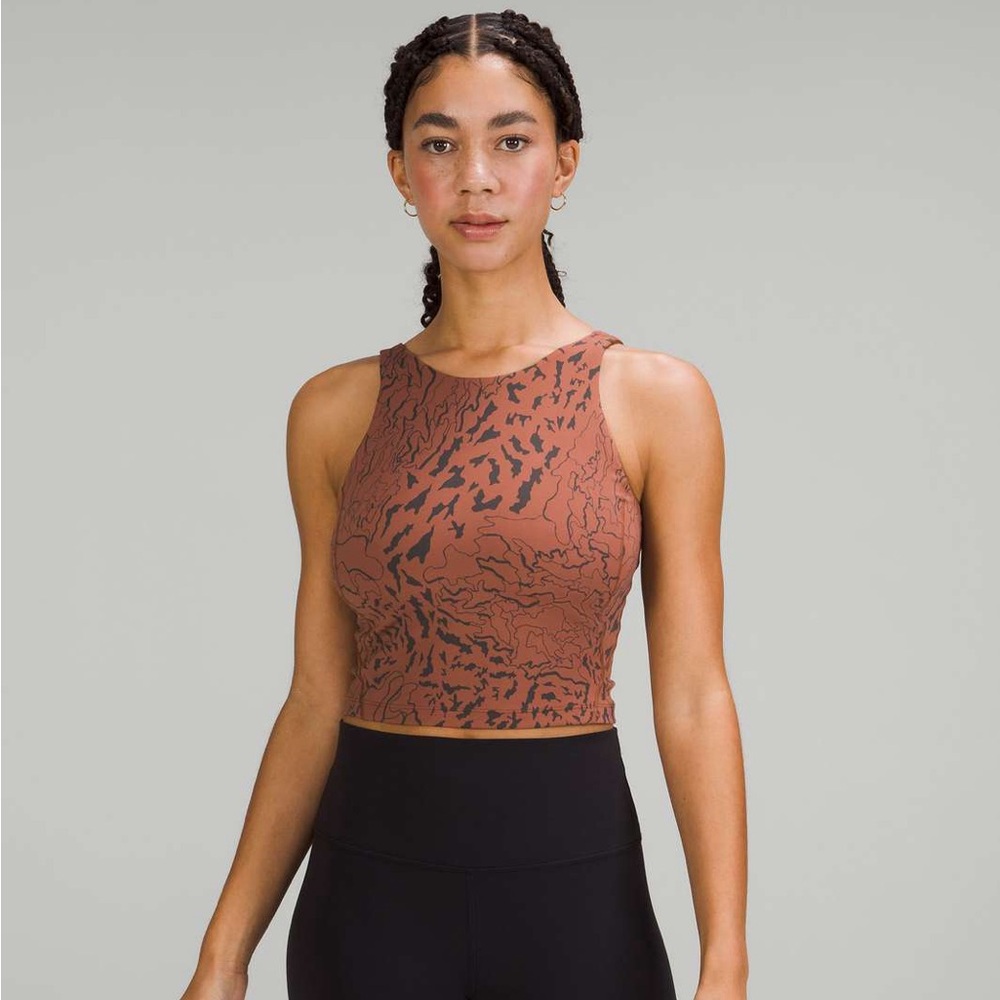 Lululemon brown and black, align high neck tank top
